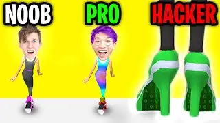 Can We Go NOOB vs PRO vs HACKER In HIGH HEELS APP!? (ALL LEVELS!)
