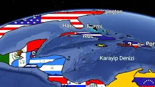 Drawing Central American States On The Maps #centralamerica #countries #flags #maps #countryballs
