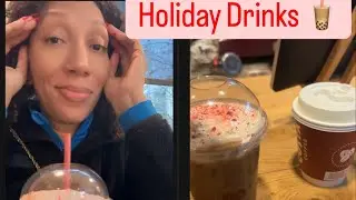 Trying Holiday Drinks for VLOGMAS 🎄✨ My FULL reaction 👀
