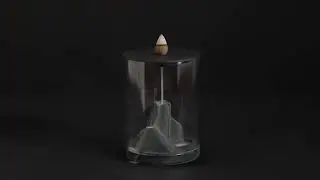 Kin Objects Caldera Terrarium Modern Concrete Backflow Incense Burner - Angle 2