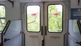 Utazás a MIXA (826) hévvel a H7-es vonalon a Boráros tér felé