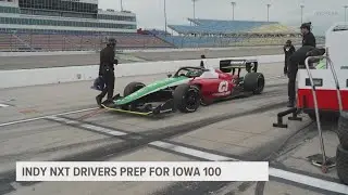 INDY NXT drivers prepare for Iowa 100