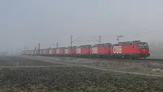 Mega XXXL Lokzug mit 14 neuen 1293 Vectrons der &Ouml;BB, Railadventure &Uuml;berf&uuml;hrung N&uuml;rnberg nach Linz