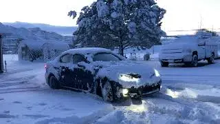 How A Lexus IS-F Does In Deep Snow (can't even get out of the driveway)