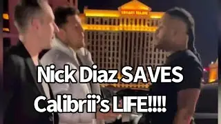 Nick Diaz saves the Life of the artist Calibrii in front of Caesar&rsquo;s Palace!