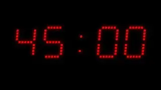 45:00 Red Glow Countdown | Silent LED Timer