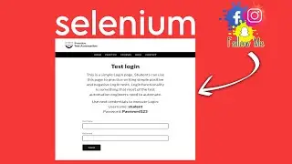 Login Page Testing With Selenium || By Id || Java