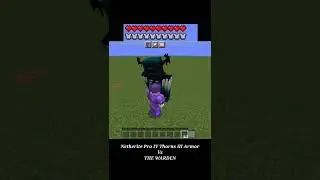 The Warden Vs Netherite Protection 4 Thorns 3 Armor #minecraft #mcpe #shorts