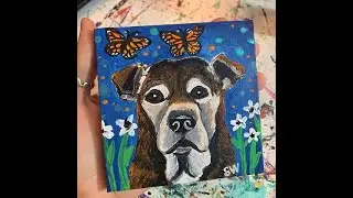 Pet portrait time lapse - Waffles - Samm Wehman Art
