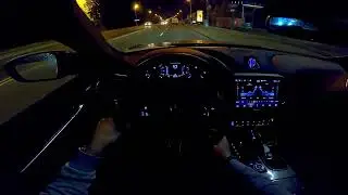 2021 Maserati Ghibli S Q4 (430PS) POV Night Drive (280kmh) + Autobahn Top Speed