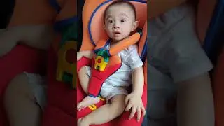 Baby Jason first time sit on the car go back home24/9/21