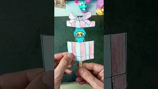 Diy LABUBU Gift Box 🎁 😁 #labubu #art #diy #papercraft #shorts