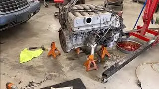V12 Mercedes Exhaust Removal - Trans Removal - Intake Removal - Peak Under Valve Cover