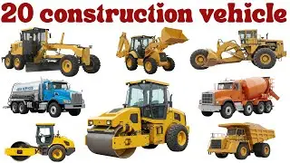 Learn Construction Vehicles | JCB, Truck, Dumper | गाड़ियों के नाम