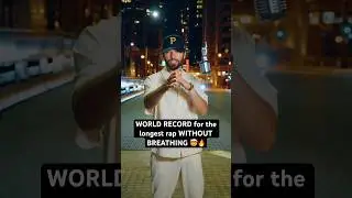 WORLD RECORD for the longest rap WITHOUT BREATHING 🤯🔥 #music #rap #rapper #hiphop #chopper #artist