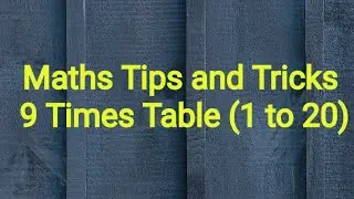Multiplication Table for 9 / Learn 9 Times Multiplication Table / Easy way to learn multiplication