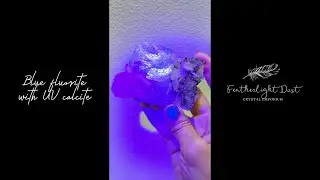 Blue cubic fluorite with UV calcite - FL436
