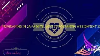 programing  in java week 5 programming  assignment nptel 2023