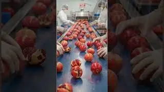 Inside a Fully Automated Pomegranate Juice Factory 🍎⚙️ #factory#PomegranateJuice#AutomatedFactory