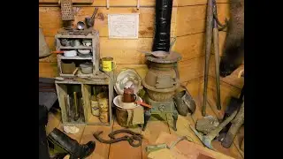 Inside An Old Gold Prospector's Cabin In Alaska