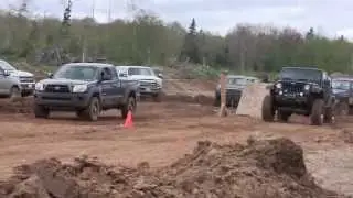 Jeep JK VS. Toyota - Ford vs. Chev  - Dirt Track Drag Racing