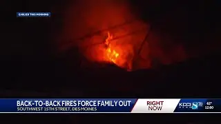 Crews on scene of second fire at same house in Des Moines this week