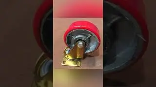 Medium duty red PU with iron core caster in 3