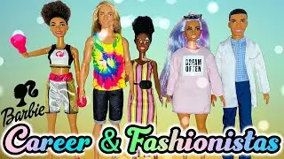 2020 New Barbie Fashionistas Review: 135, 136, 138 | Barbie Career Boxer & Dentist Dolls