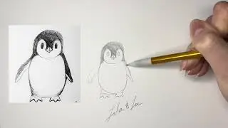 HOW TO draw a PENGUIN | Easy | in 5 minutes