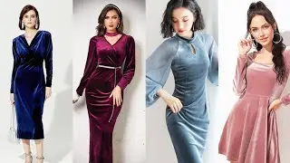 Upcoming👌Outstanding winter collection 2023 silk satin velvet BodyconDresses Designs Ideas for Girls