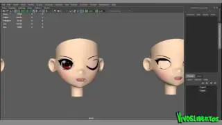3D Maya: The 3D anime blinking eye