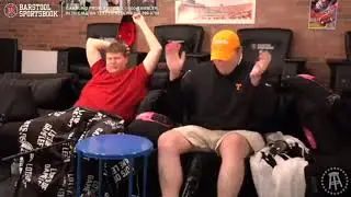 Singing Rocky Top after a touchdown, for a Barstool Watchalong that's a new one