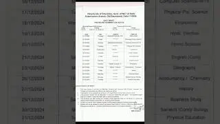 Class 10th,12th pre board exam date sheet 2024-25|class 10th,12th date sheet 2024-25  #shorts