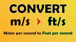 Unit Conversion - Meters per second to Feet per second (m/s to ft/s)