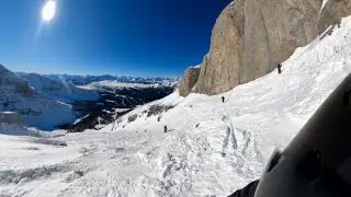 Banff Sunshine Village Hike to upper south side chutes 360 VR 4K