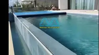 Automatic Safety pool cover for overflow pool