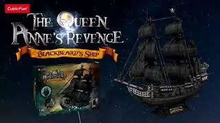 Cubicfun The Queen Anne's Revenge XXL Black Edition | 3D Puzzle
