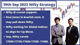Nifty 19th Sep 2022 Strategy, 16th Sep Analysis||Depends DOW Jones Closing||Let's LEarn Markets||