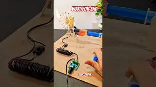 Fire Hole Experiment with DC Gear Motor 😱 | Shocking DIY Tech #shorts #ScienceExperiments #dcmotor