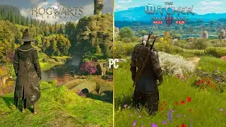 Hogwarts Legacy PC vs The Witcher 3 Remastered PC - Graphics and Details Comparison