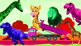 Wild Animal Animation || Lion Dinosaur Giraffe animation || Animal Animation For Kids