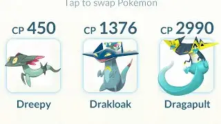 Dreepy, Drakloak, Dragapult Family in Battle #pokemongo