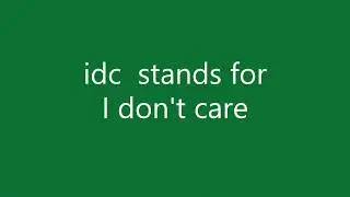 idc full form