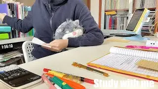 STUDY WITH ME 2hrs | Background noise,no music,no break | ASMR | real time｜motivation