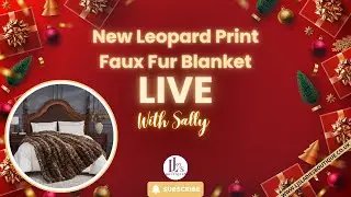 LIVE With Sally - New Leopard Print Faux Fur Blanket