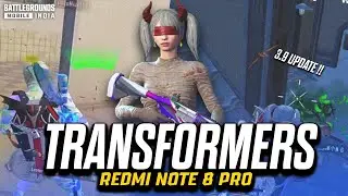 3.9 UPDATE TRANSFORMER 1v4 CLUTCHES 🔱 REDMI NOTE  8 PRO | SMOOTH + 60FPS BGMI TEST | 2025⚡4 FINGER