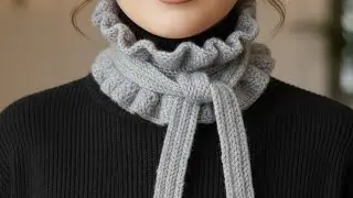 TIĞ İŞİ FIRFIRLI BOYUNLUK YAPIMI/örmesi çok kolay #crochet #neckcollar 