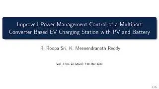 Improved Power Management Control of a Multiport Converter Based EV Charging Station with PV and Bat