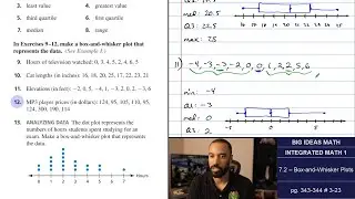 Big Ideas Math [IM1]: 7.2 - Box-and-Whisker Plots (Lecture & Problem Set)