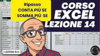 Corso Excel in italiano, semplice, veloce e pratico. Lezione n.14. CONTA.PIU.SE - SOMMA.PIU.SE